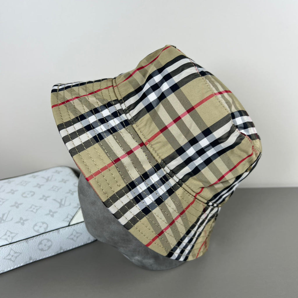 Heritage check cotton bucket hat