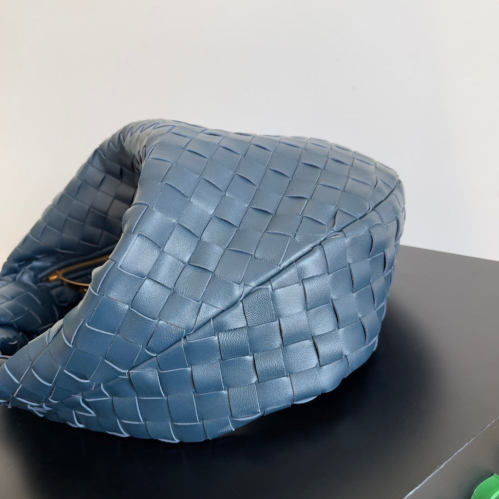 BOTTEGA VENETA MINI JODIE 23 IN STEEL BLUE LAMBSKIN