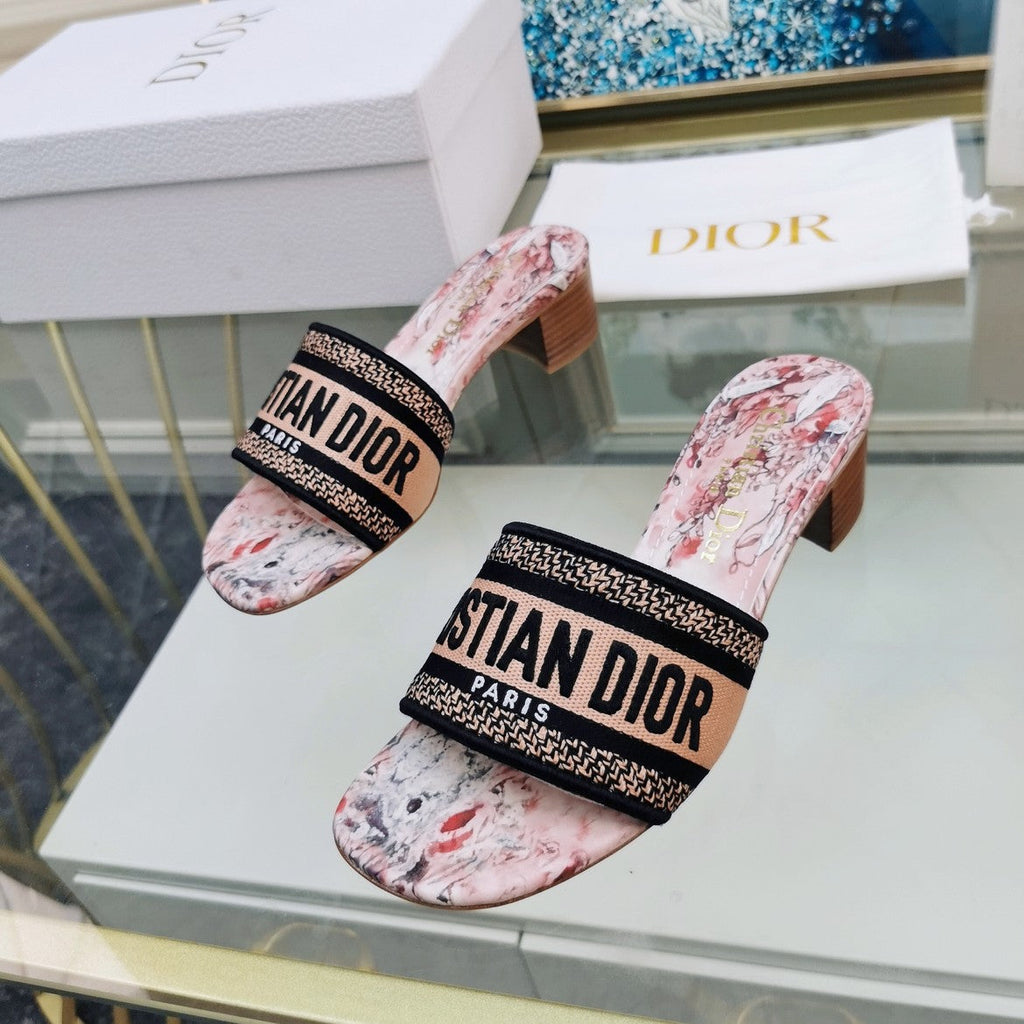 DIOR CD Mule Dway Heeled Slide 45mm Style 31