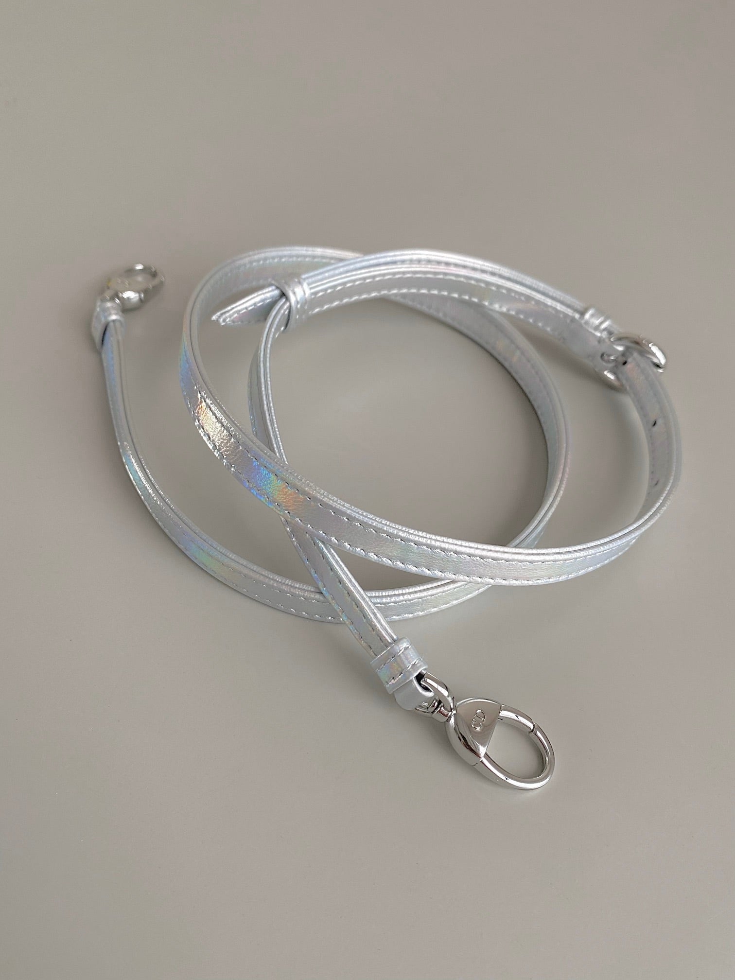 DIOR MICRO LADY 12 BAG IN SILVER LAMBSKIN