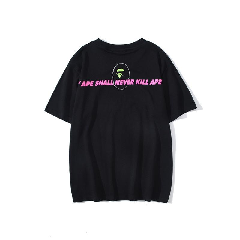 Bathing Ape T-Shirt Summer Camouflage Letters Short Sleeve T-shirt