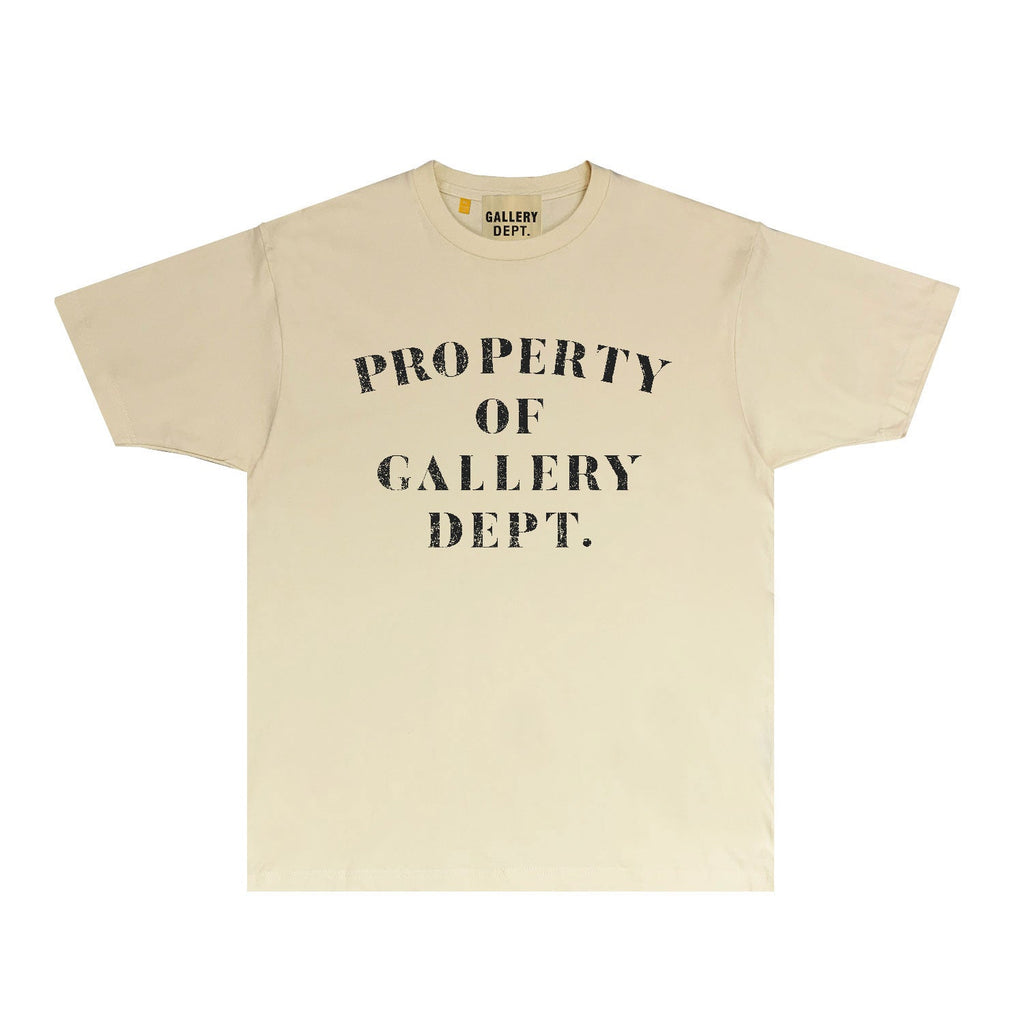 Gallery Dept T Shirt Retro Printed Loose Short-Sleeved Shirt