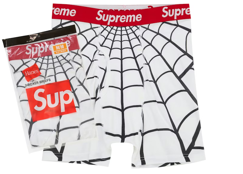 Supreme Hanes Spider-Man Boxer Briefs (2 Pack)