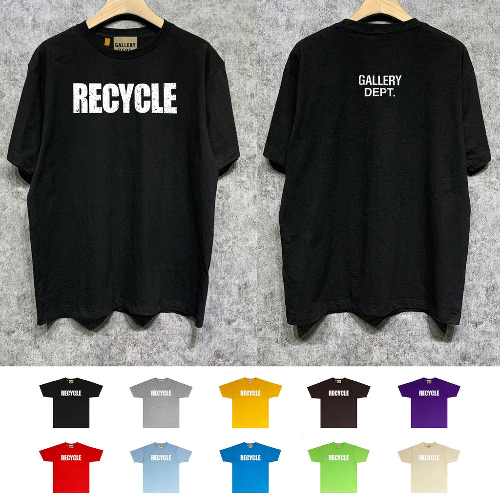 Gallery Dept T Shirt Retro Printed Loose Short-Sleeved Shirt