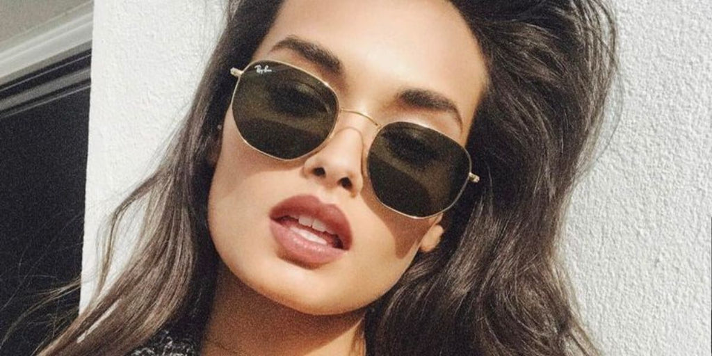Ray-Ban RB 3548N 001 Hexagonal Gold With Flat Lenses - As Seen On Dwyane Wade & Molly-Mae