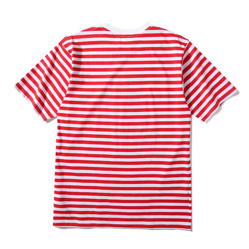 Bathing Ape T-Shirt Striped Ape Head Letter Print Short-Sleeve T-shirt