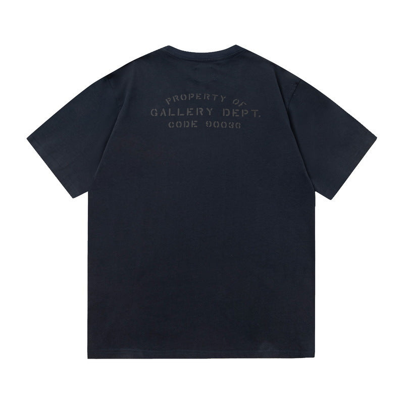 Gallery Dept T-Shirt Hand Painted Splash Ink Letter Short Sleeve T-Shirt
