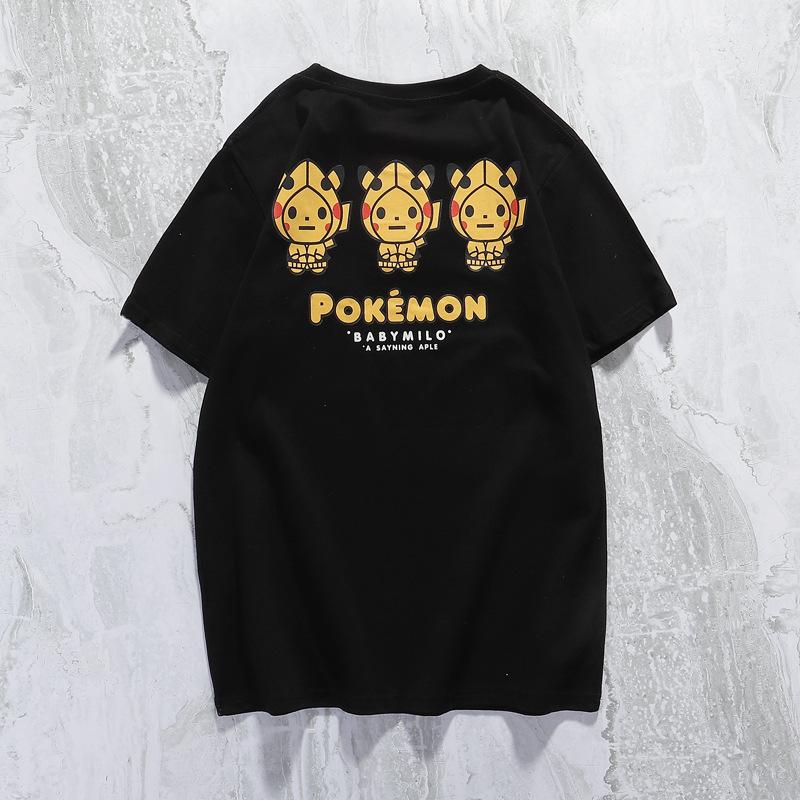Bathing Ape T-Shirt Summer Casual Cartoon Anime Pullover Short Sleeve Round Neck T-shirt