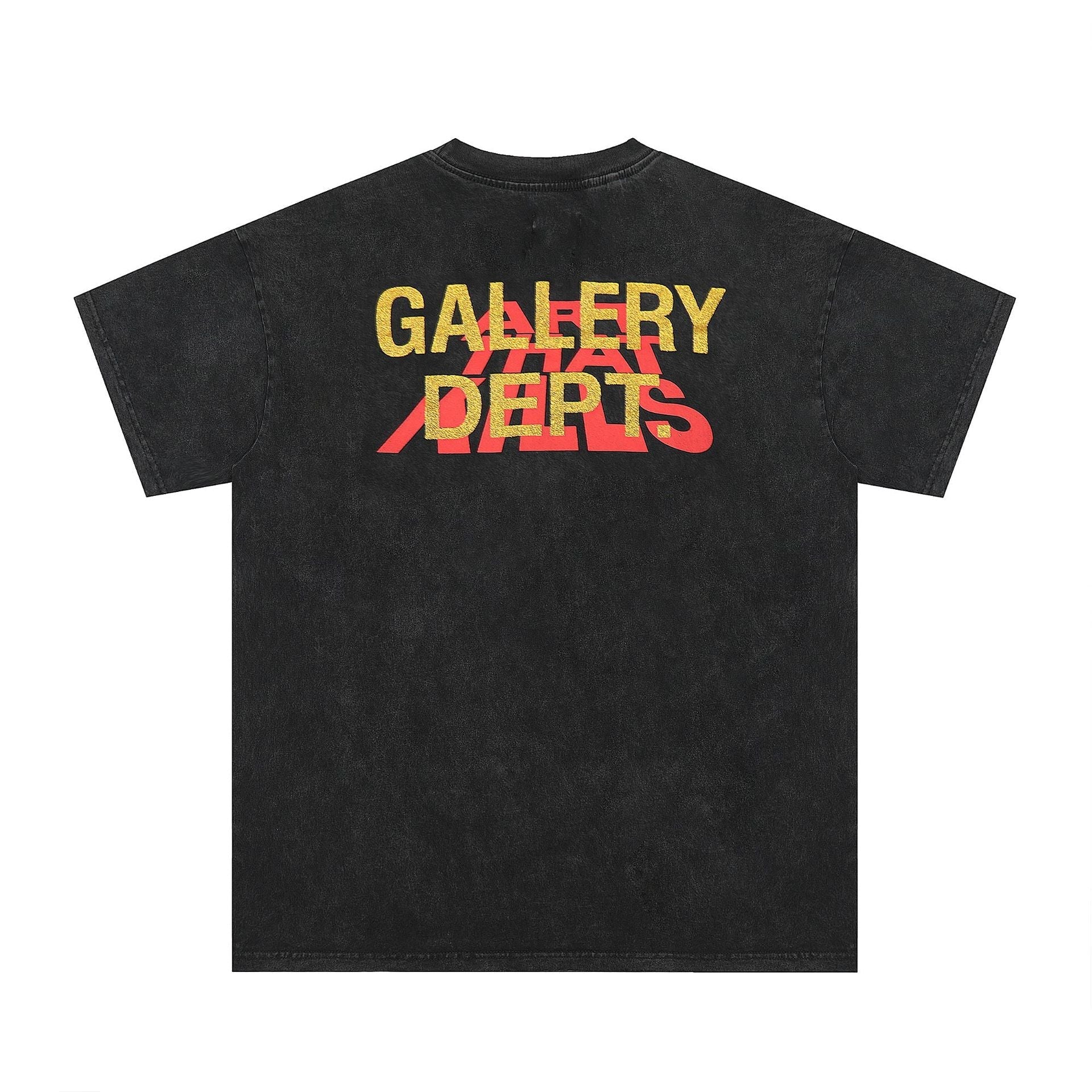 Gallery Dept T Shirts TV Printing Washed Distressed Short Sleeve plus Size