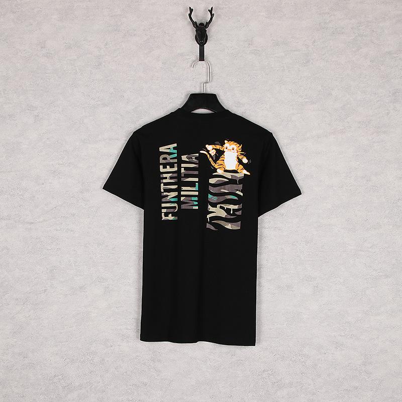 Bathing Ape T-Shirt Summer Zipper Printed Short Sleeve