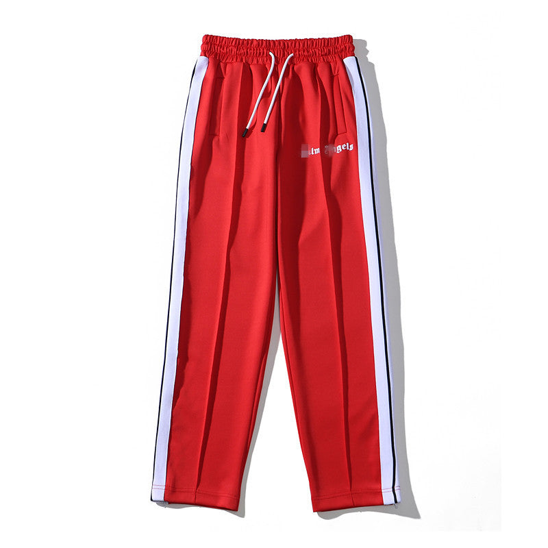 Palm Angle Pants Palm Angels Striped Trousers Men's and Women's Loose Casual Sports Pants