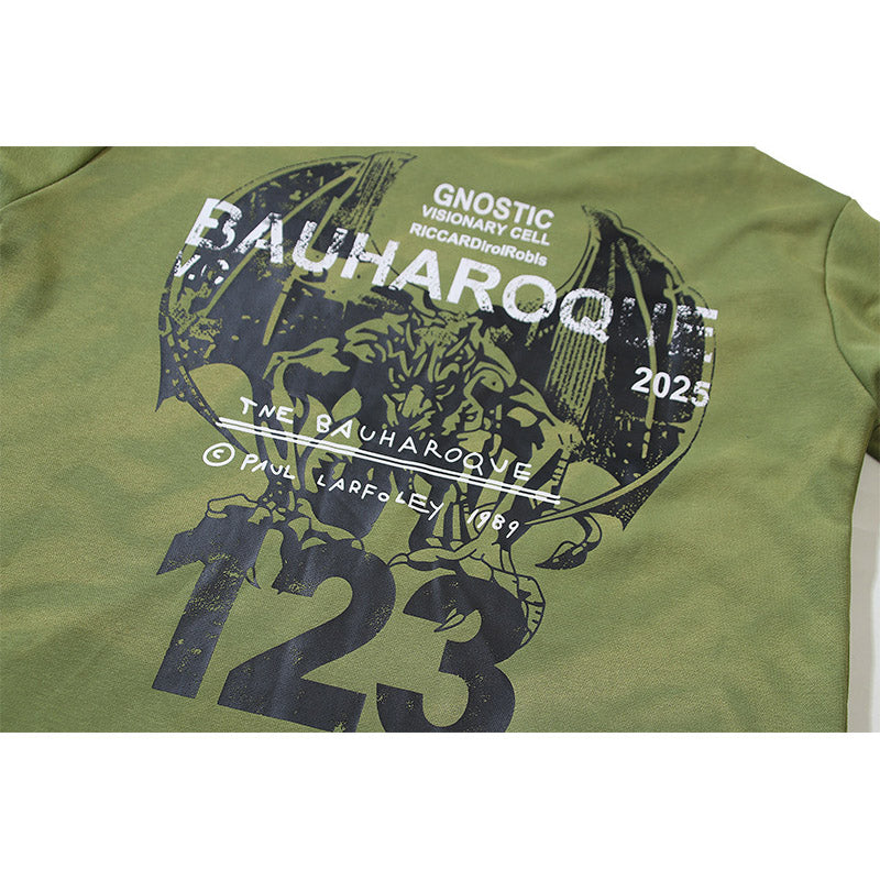 RRR123 Sweatshirt Bat Print Crew Neck Sweater
