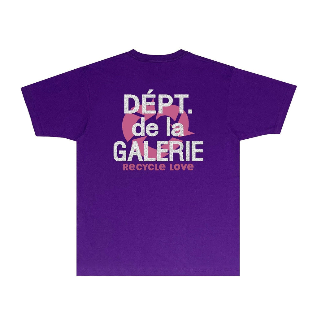 Gallery Dept T Shirt Retro Printed Loose Short-Sleeved Shirt