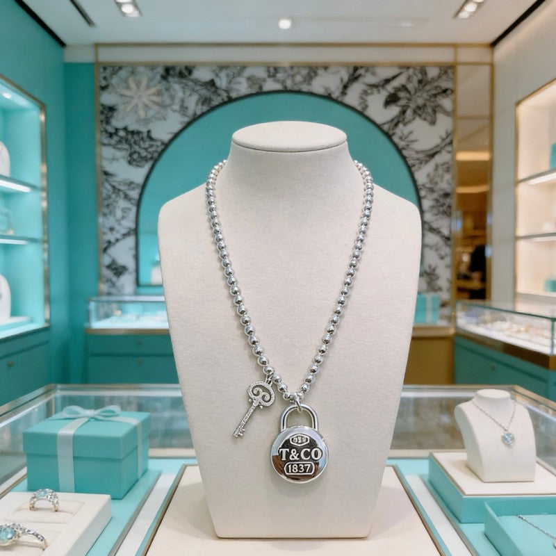 18K Return to Tiffany 1837 Lock Necklace