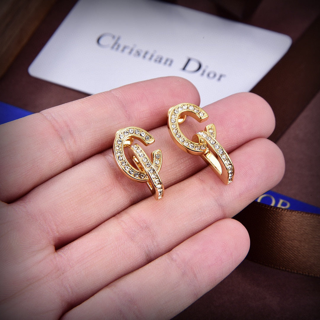 18K Dior Lock Earrings