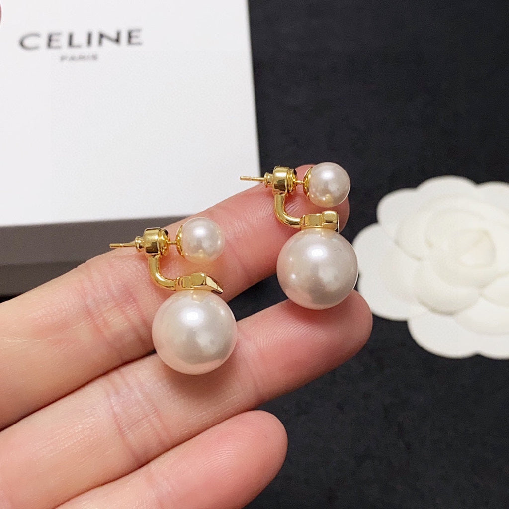 18K Celine Pearl Earrings