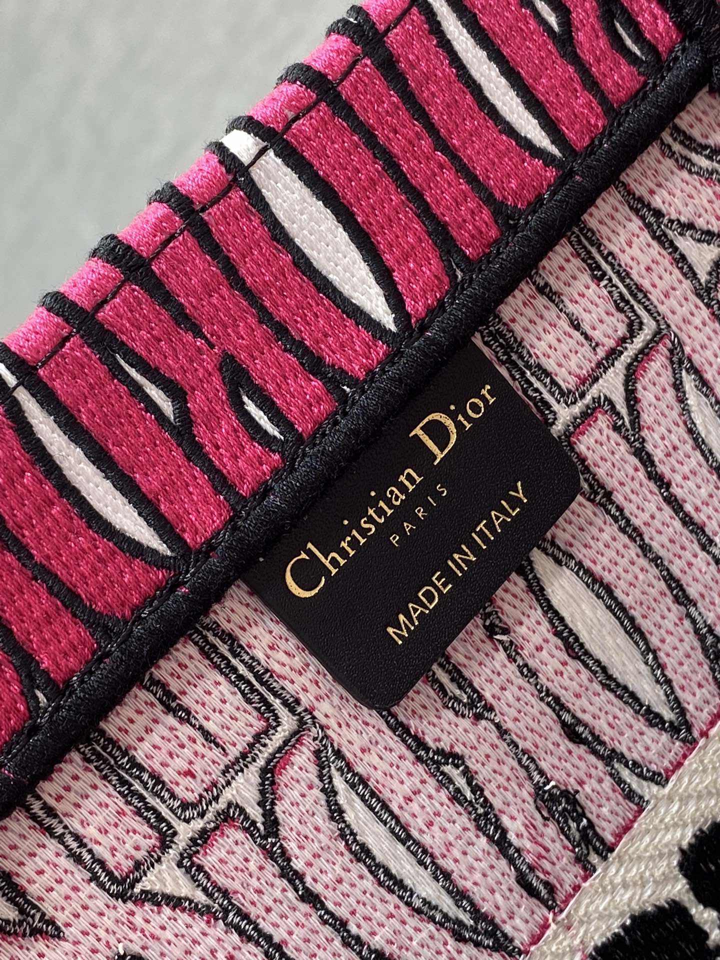 DIOR MISS TOTE 36 IN MAGENTA PURPLE CANVAS