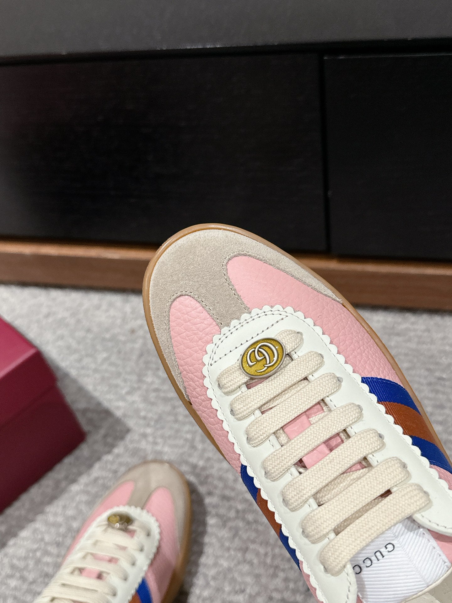 GUCCI & ADIDAS SNEAKER LIGHT PINK CALFSKIN