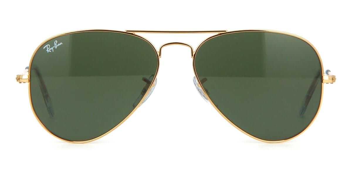 Ray-Ban Aviator RB 3025 W3234 Gold/G15 Green 55mm - As Seen On Teresa Palmer