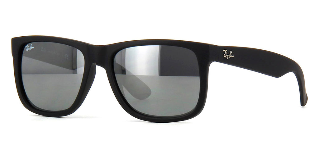 Ray-Ban Justin 4165 Black/Silver Mirror 622/6G - As Seen On KJ Apa & Dilraba Dilmurat