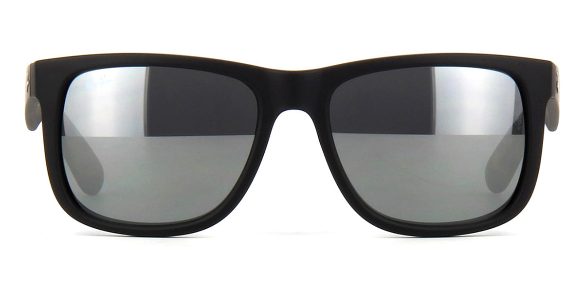Ray-Ban Justin 4165 Black/Silver Mirror 622/6G - As Seen On KJ Apa & Dilraba Dilmurat