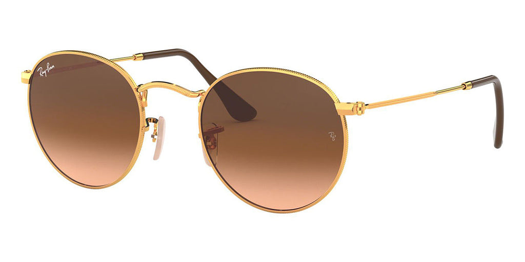Ray-Ban Round Metal RB 3447 9001/A5 Shiny Light Bronze - As Seen On Joseph Baena & Eddie Nketiah