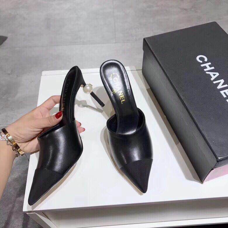 CHANEL High Heels Black Lambskin